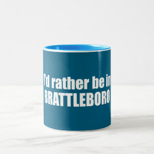 Taza Bicolor Mejor Estar En Brattleboro Vermont