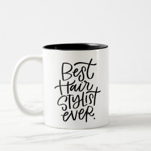 Taza Bicolor Mejor Estilista De Cabello De Dos Tones De Café Mu