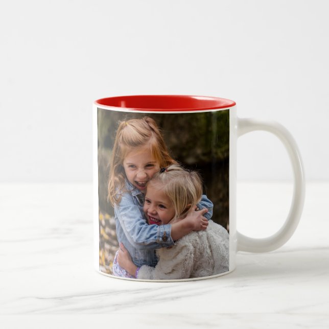 Taza Bicolor Mejor foto de mamá de Personalizado (Derecha)