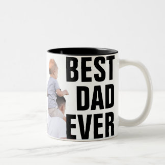 Taza Bicolor Mejor foto de papá jamás Personalizado Mug