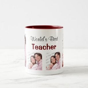 Taza Bicolor Mejor foto de profesor del mundo Mug PInk