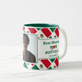 Taza Bicolor MEJOR foto MEXICANA personalizada de la bandera de