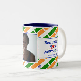 Taza Bicolor MEJOR foto personalizada de INDIAN MOM