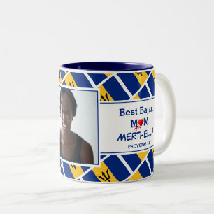 Taza Bicolor MEJOR foto personalizada de la MAMÁ BAJAN en Barba