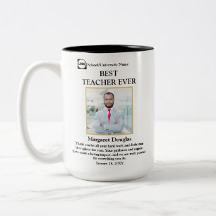 Taza Bicolor Mejor foto y mensaje de agradecimiento del mejor p