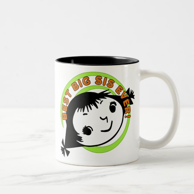 Taza Bicolor Mejor Hermana Mayor De Retro (Derecha)