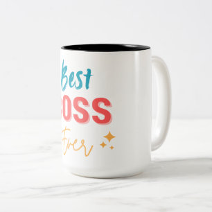 Taza Bicolor Mejor Jefe de la Historia - Diseño de Apreciación 