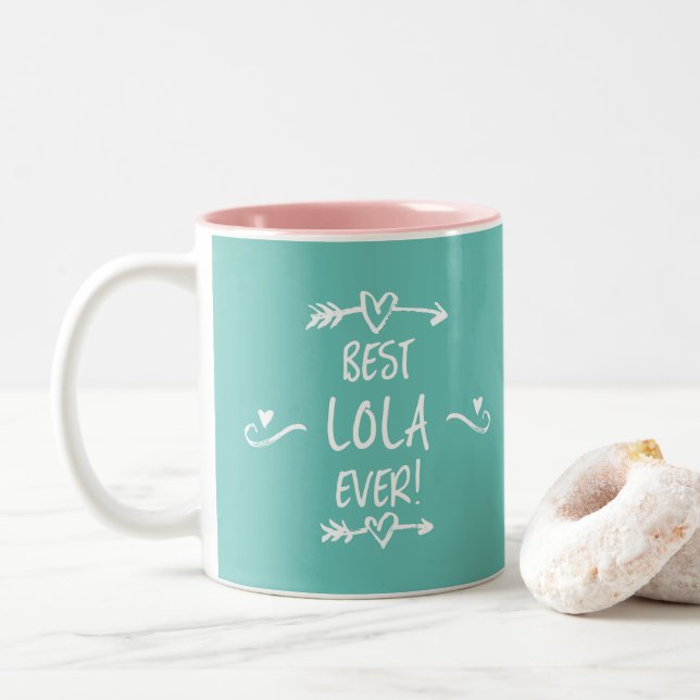 Taza Bicolor Mejor Lola (Con donut)