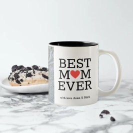 Taza Bicolor Mejor Madre Personalizada Foto De Coffee Mug