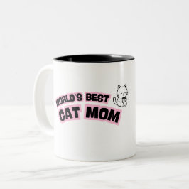 Taza Bicolor Mejor Mamá de Gatos del Mundo 