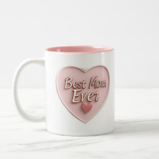Taza Bicolor Mejor Mamá de la Historia - 3d Corazón con Texto d