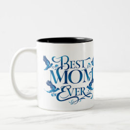 Taza Bicolor Mejor Mamá de la Historia - Día de la Madre Floral