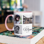 Taza Bicolor Mejor Mamá del Collage de fotos de Instagram moder<br><div class="desc">Para la mejor Mamá de la historia para el Día de la Madre: un trendy,  moda,  una taza moderna con tu collage de fotos familiares personales,  mensaje especial y nombres.</div>