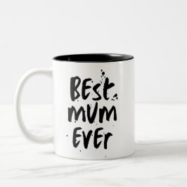 Taza Bicolor Mejor Mamá del día moderno y simple de la madre