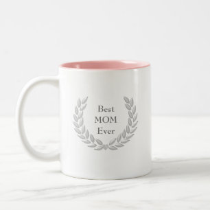 Taza Bicolor Mejor Mamá del Mundo & Corona de Laurel de Plata