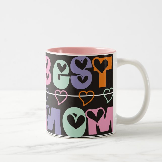 Taza Bicolor Mejor Mamá Mugs. (Derecha)