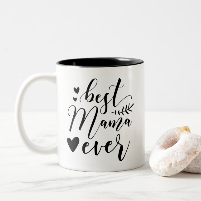 Taza Bicolor Mejor Mamá Nunca Mug (Con donut)