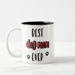 Taza Bicolor Mejor Mamá Perro, Cumpleaños, Día de la Madre, Mad