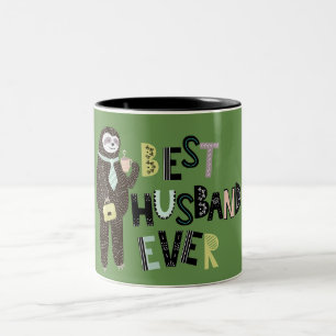 Taza Bicolor MEJOR MARIDO DEL MUNDO Personalizado Caprichoso