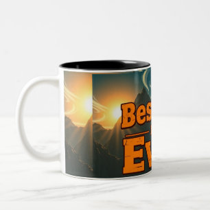 Taza Bicolor Mejor Mug de Papá Nunca - Regalo de Paisaje de Mon