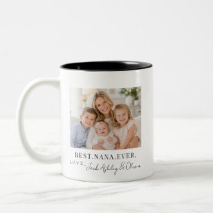 Taza Bicolor Mejor Nana del Mundo Regalo para Abuelos Foto