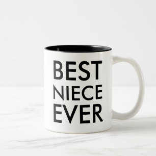Taza Bicolor Mejor Niece Nunca Mug   idea de regalo de tío tía