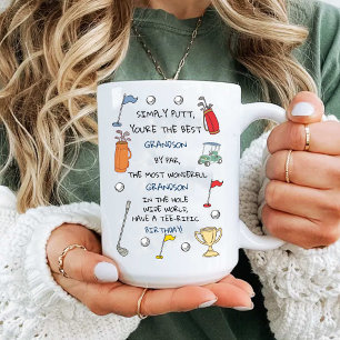 Taza Bicolor Mejor Nieto de Golf por Par Nieto Divertido Cumple