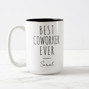 Taza Bicolor Mejor nombre personalizado de Coworker