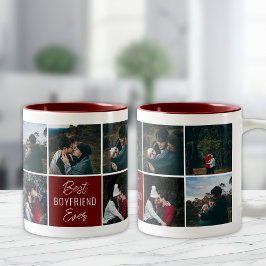 Taza Bicolor Mejor Novio Personalizado Fotos Café Mug