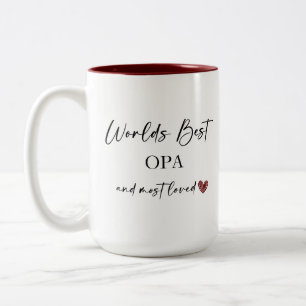 Taza Bicolor Mejor Opa y el regalo de fotos más querido del mun