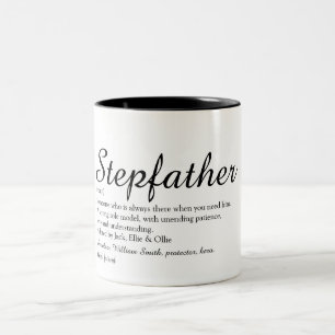 Taza Bicolor Mejor padrastro, definición de padrastro perfecto