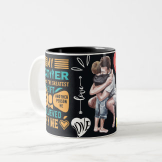 Taza Bicolor Mejor Papá Ama Papá, Día del Padre, Regalo para Pa
