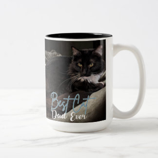 Taza Bicolor Mejor papá de gatos de todos