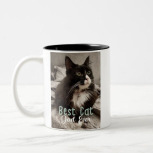 Taza Bicolor Mejor Papá de Gatos del Mundo