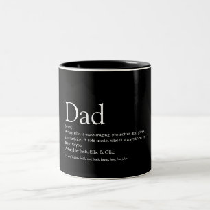Taza Bicolor Mejor Papá del Mundo Definición en Negro