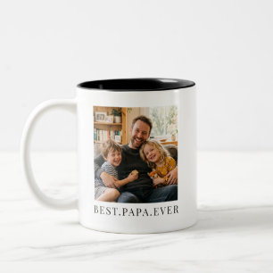 Taza Bicolor Mejor Papá del Mundo Regalo del Día del Padre Foto