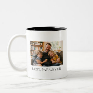 Taza Bicolor Mejor Papá del Mundo Regalo del Día del Padre Foto