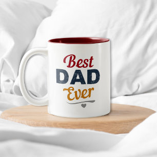 Taza Bicolor Mejor Papá del Mundo Regalo del Día del Padre pa