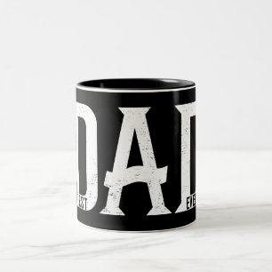 Taza Bicolor Mejor Papá del Mundo Regalo Retro Minimalista del