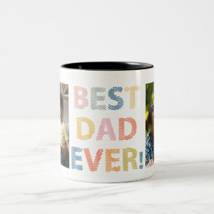 Taza Bicolor Mejor Papá del Mundo. Te Amamos Mucho