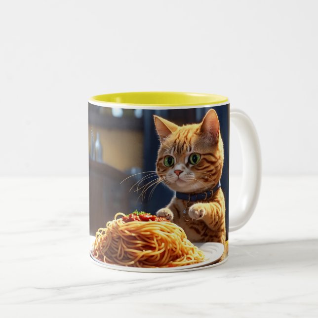 Taza Bicolor Mejor Papá Gato (Anverso derecho)