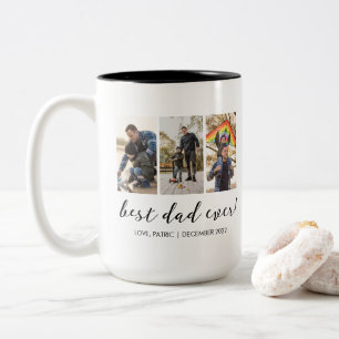 Taza Bicolor Mejor Papá Nunca Keepsake Multi Photo