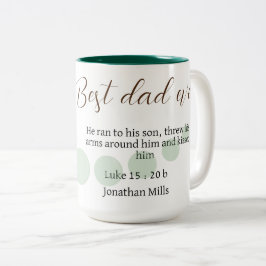Taza Bicolor Mejor Papá Nunca Lucas 15:20 Mejor Padre