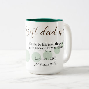 Taza Bicolor Mejor Papá Nunca Lucas 15:20 Mejor Padre