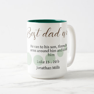 Taza Bicolor Mejor Papá Nunca Lucas 15:20 Mejor Padre