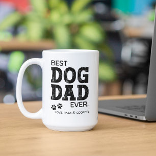 Taza Bicolor Mejor Papá Perro del Mundo Personalizado