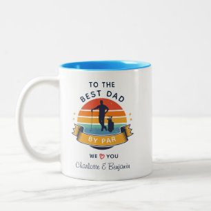 Taza Bicolor Mejor Papá Por Par Fathers Day Niños Foto Personal
