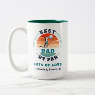 Taza Bicolor Mejor Papá Por Par Personalizado Retro De Hijas Pe