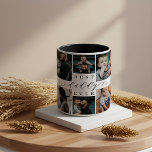 Taza Bicolor Mejor Papi | Collage de fotos del Día del Padre 8<br><div class="desc">Envíe un hermoso regalo personalizado del día de su padre a su padre que él apreciará. Collage especial de fotos familiares del día del padre para mostrar tus fotos familiares y recuerdos especiales. Nuestro diseño presenta un sencillo diseño de cuadrícula de 6 fotos con "Mejor papi nunca" diseñado en un...</div>
