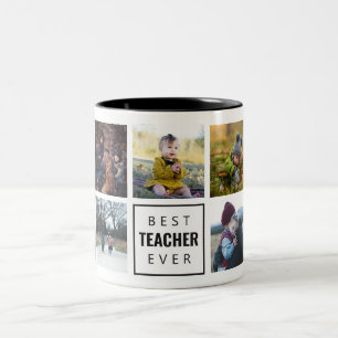 Taza Bicolor Mejor Personalizado de fotografía de profesor